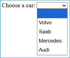 Dropdown allowing users to select a car