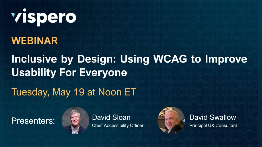 Inclusive by Design: Using WCAG to Improve Usability For Everyone